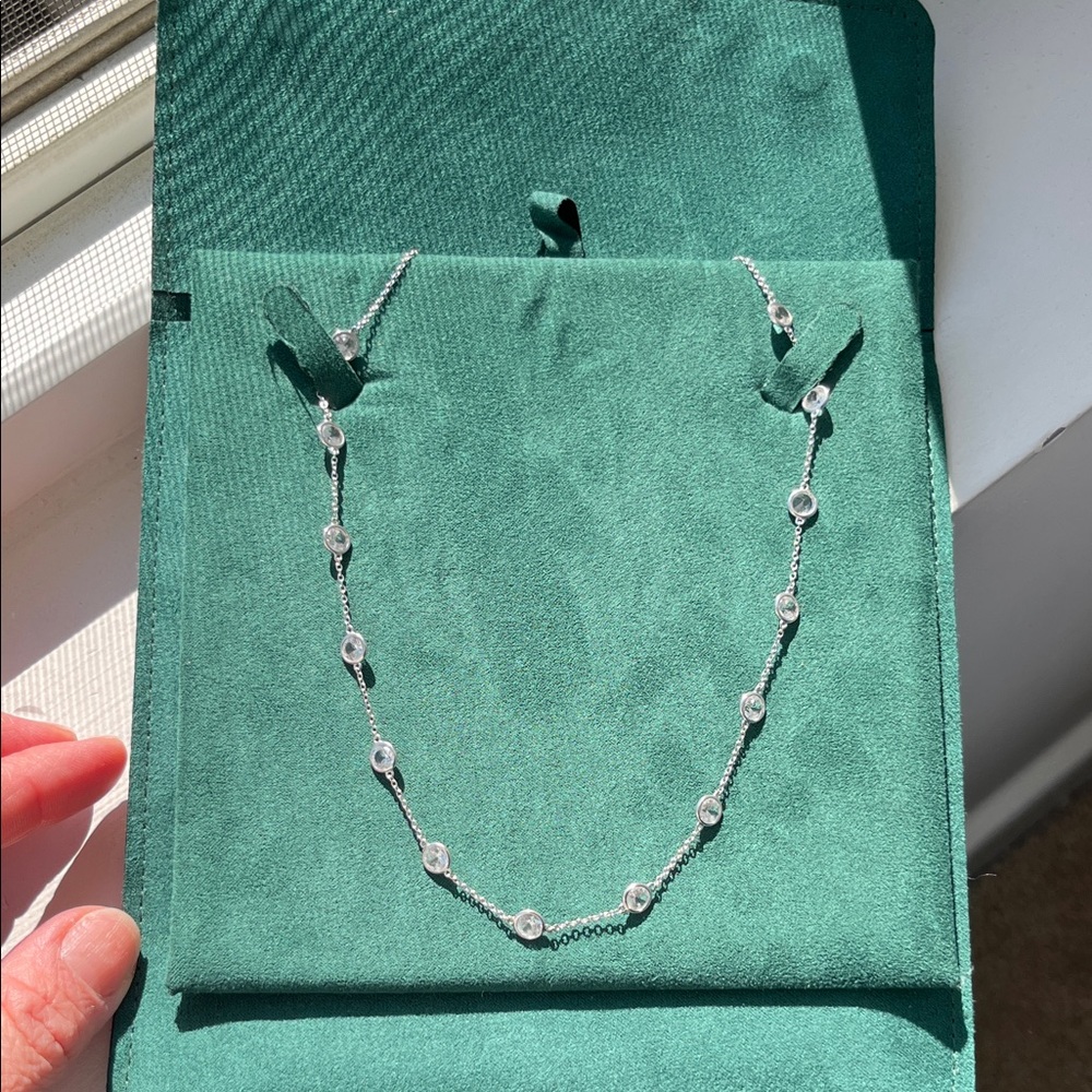 Dorsey Clemence 7.50 CTS White Sapphire Silver Necklace - Picture 6 of 6